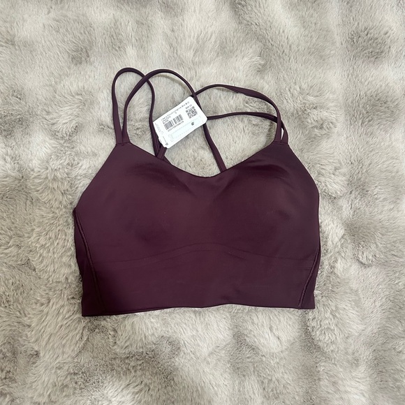 NWT Lululemon Like a Cloud Longline Bra, B/ C Cup Size 6 Black Plum - Picture 6 of 7